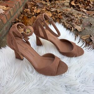 Chinese Laundry Brown Ankle Strap Heels Size 8